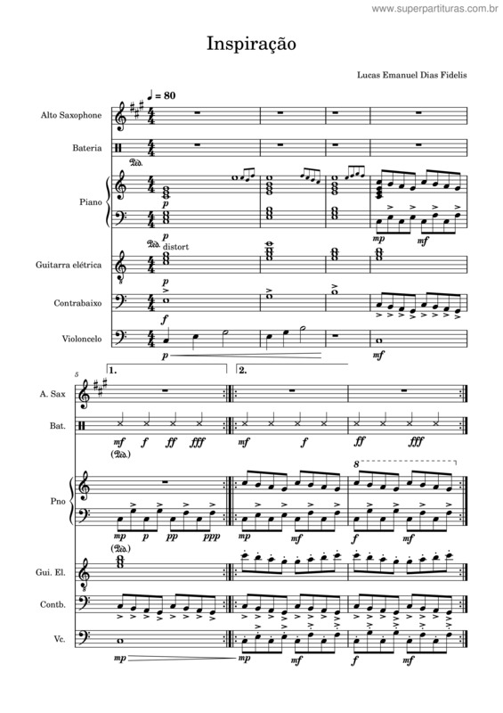 Partitura da música Inspiração v.6