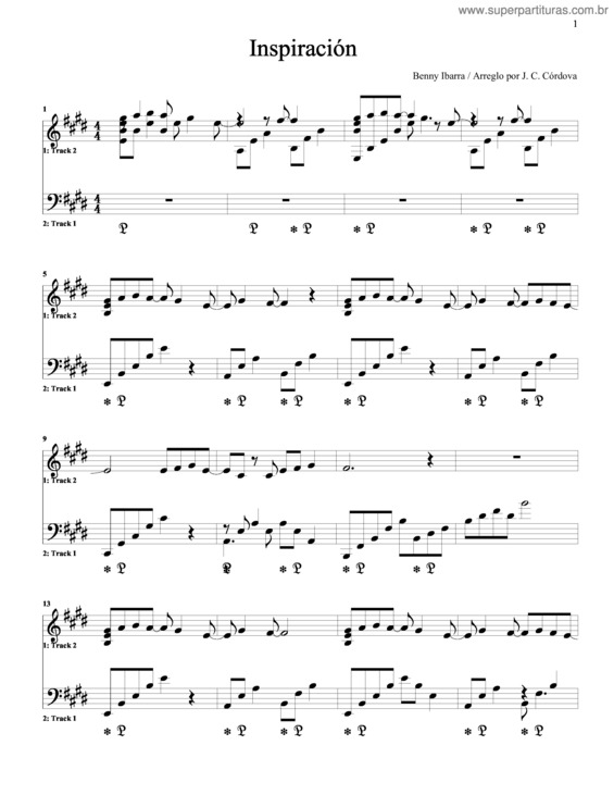 Partitura da música Inspiración