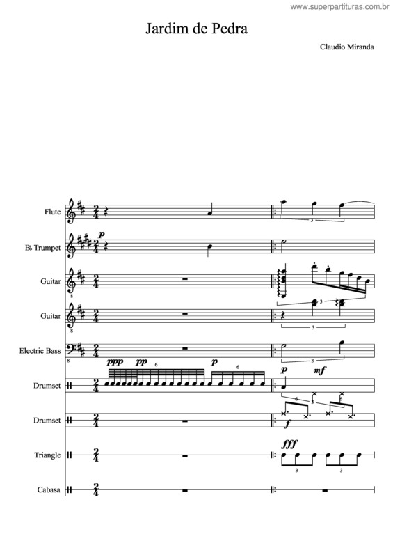 Partitura da música Jardim De Pedra Tema 1