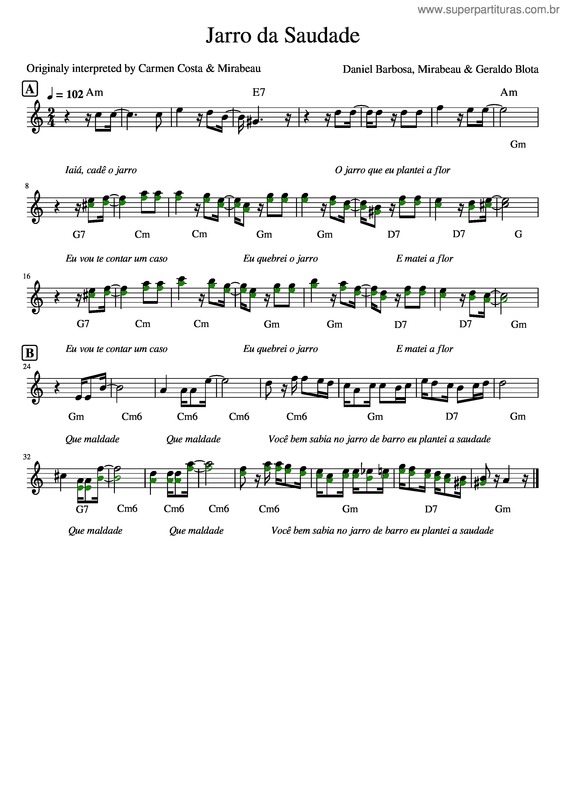 Partitura da música Jarro Da Saudade v.5