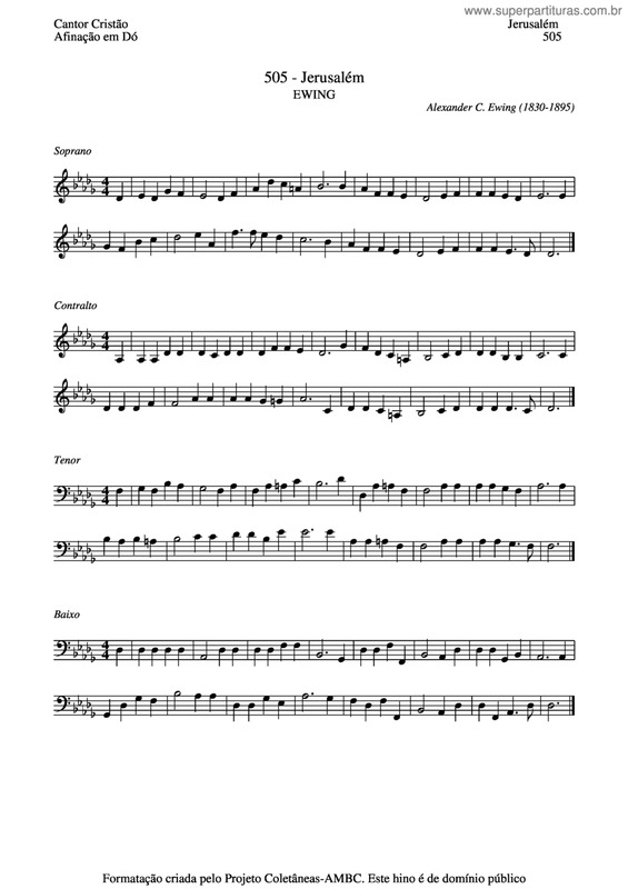 Partitura da música Jerusalém v.6