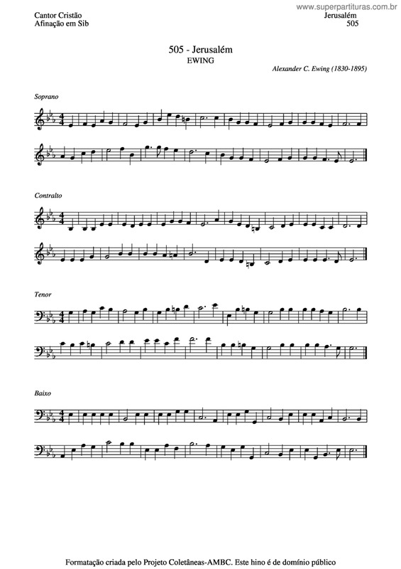 Partitura da música Jerusalém v.7