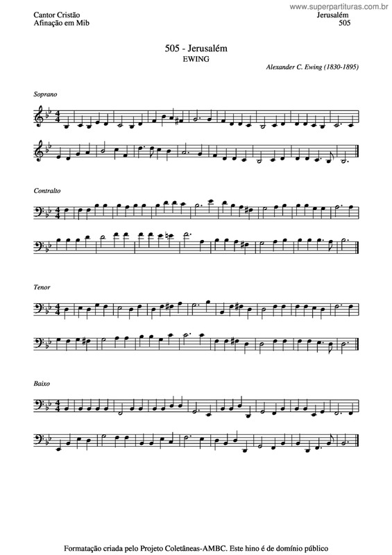 Partitura da música Jerusalém v.8