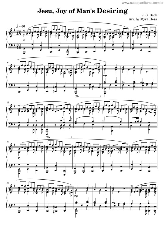 Partitura da música Jesu, Joy Of Man`S Desiring v.4