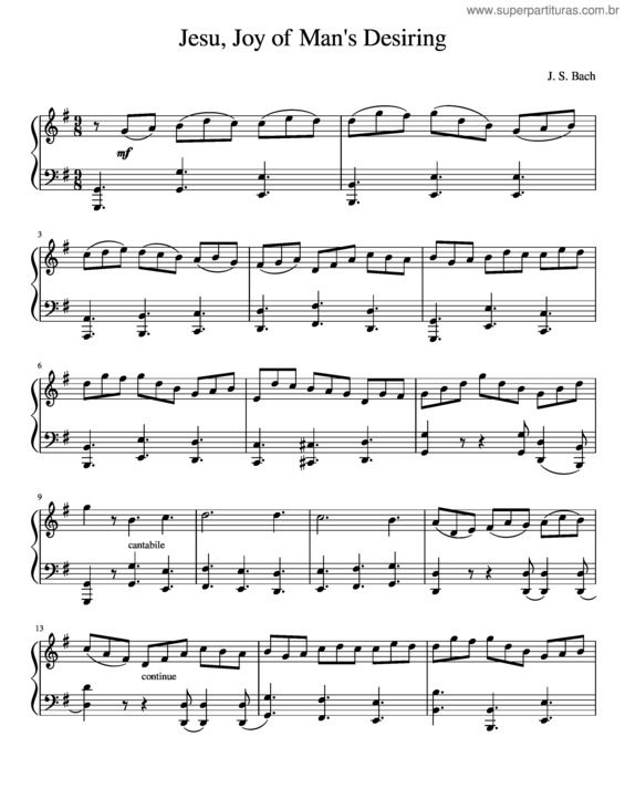 Partitura da música Jesu, Joy Of Man`S Desiring v.7