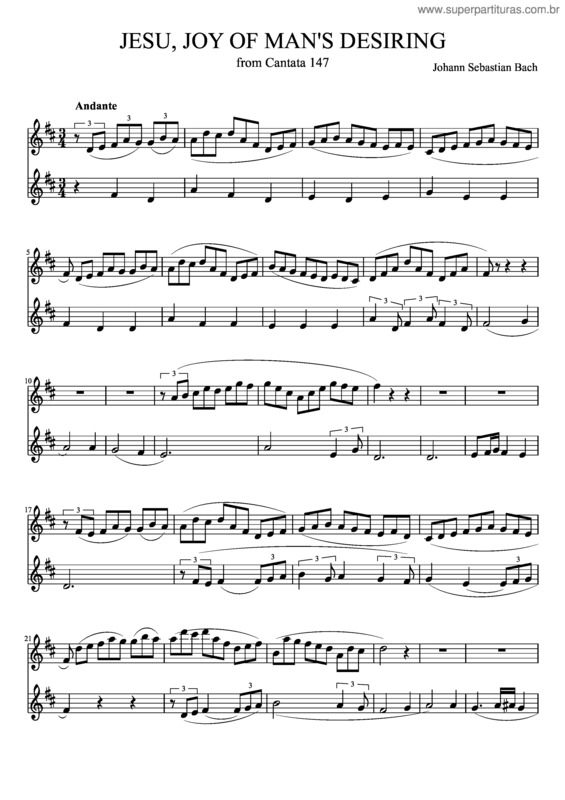 Partitura da música Jesu Joy Of Man`s Desiring v.4