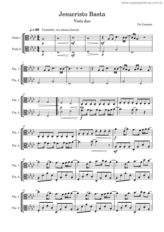 Partitura da música Jesucristo Basta v.2