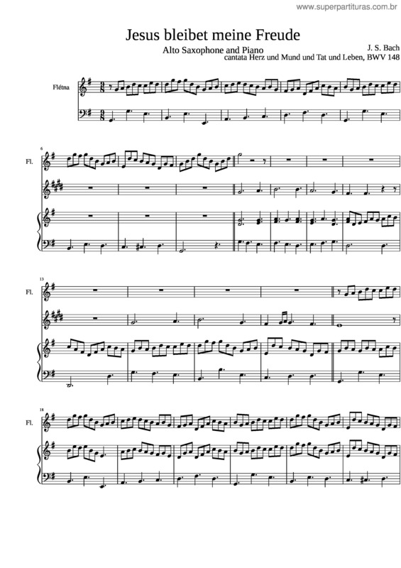 Partitura da música Jesus Bleibet Meine Freude v.10