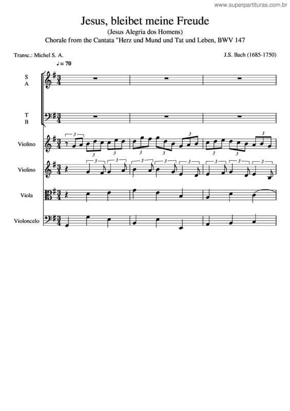 Partitura da música Jesus Bleibet Meine Freude v.3