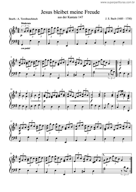 Partitura da música Jesus Bleibet Meine Freude v.4