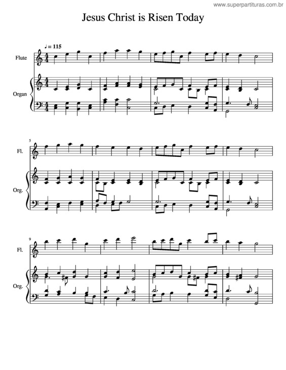 Partitura da música Jesus Christ Is Risen Today