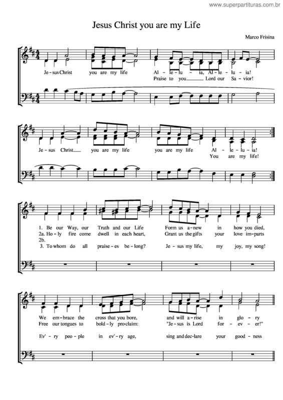 Partitura da música Jesus Christ You Are My Life v.2