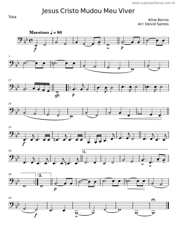 Partitura da música Jesus Cristo Mudou Meu Viver v.12