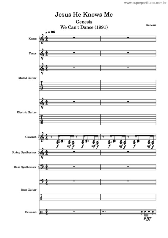 Partitura da música Jesus He Knows Me