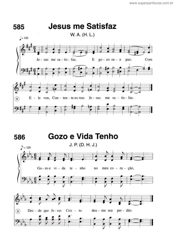 Partitura da música Jesus Me Satisfaz