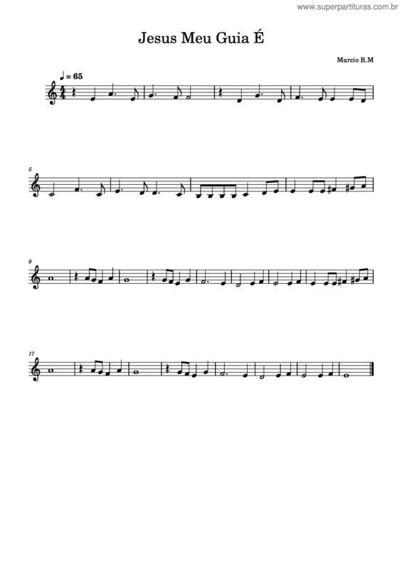 Partitura da música Jesus Meu Guia É v.6