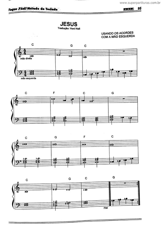 Partitura da música Jesus v.4