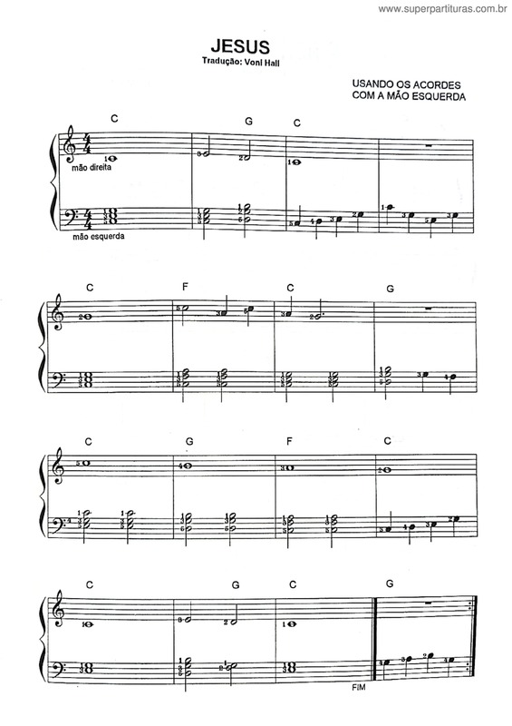 Partitura da música Jesus v.7