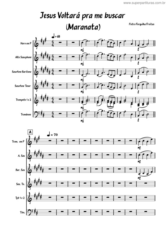 Partitura da música Jesus Voltará Pra Me Buscar