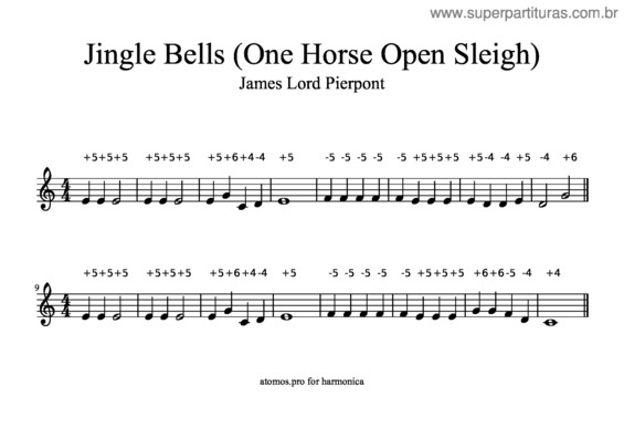 Partitura da música Jingle Bells v.13