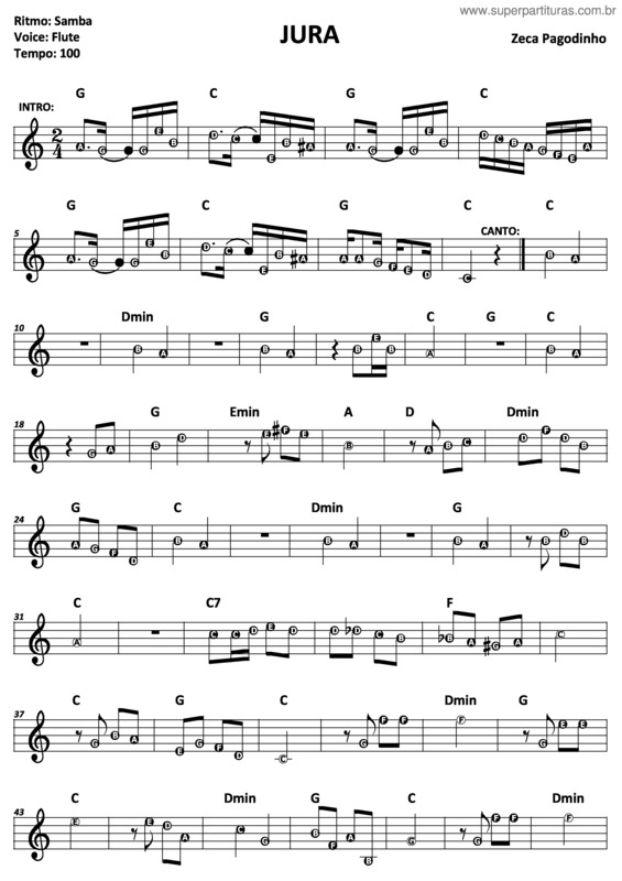 Partitura da música Jura v.18