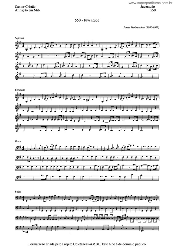 Partitura da música Juventude v.3