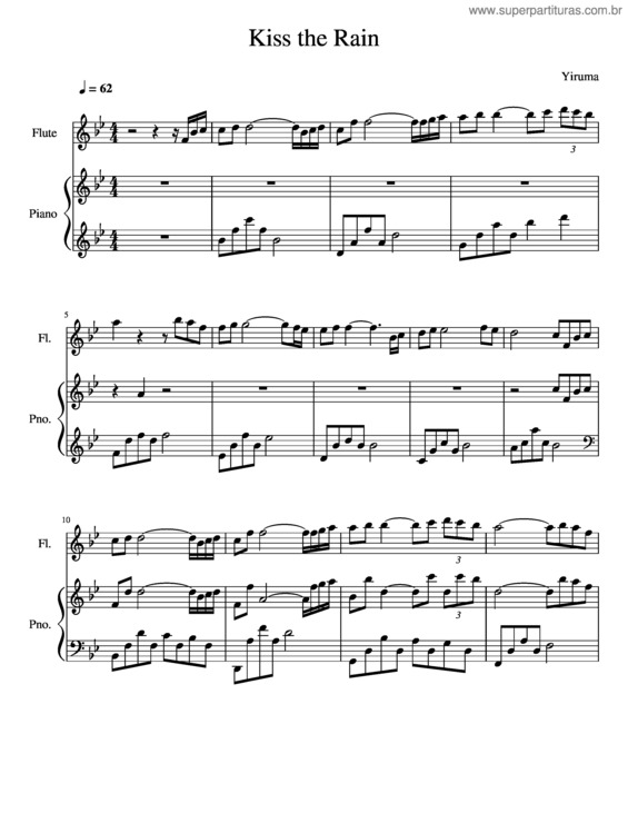 Partitura da música Kiss The Rain v.5