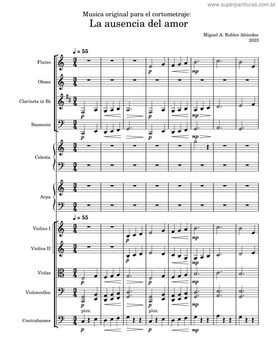 Partitura da música La Ausencia Del Amor