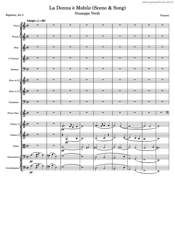 Partitura da música La Donna É Mobile v.6