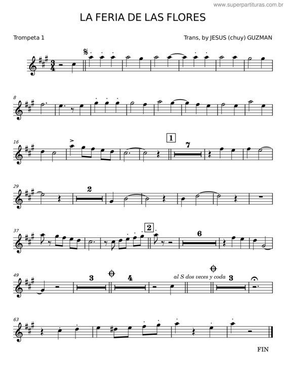 Partitura da música La Feria De Las Flores v.4