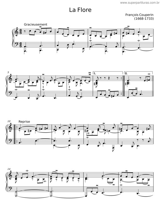 Partitura da música La Flore