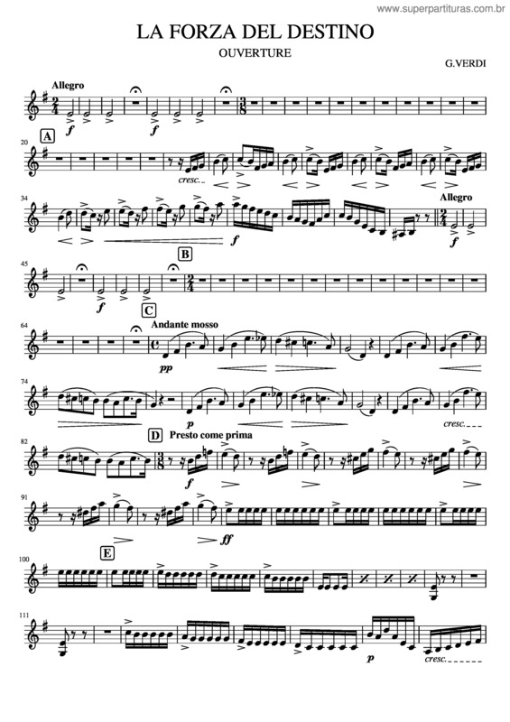 Partitura da música La Forza Del Destino v.6