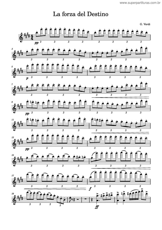 Partitura da música La Forza Del Destino v.7