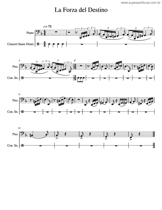 Partitura da música La Forza Del Destino v.8