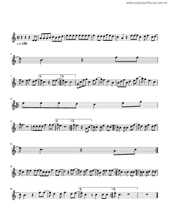 Partitura da música La Gota Fria