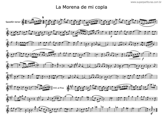 Partitura da música La Morena De Mi Copla v.2