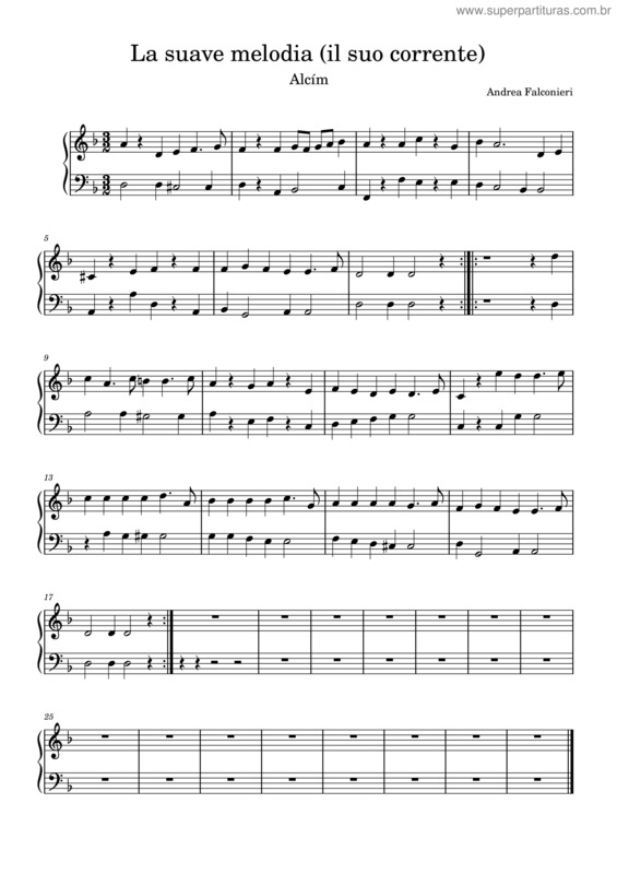 Partitura da música La Suave Melodia Corrente