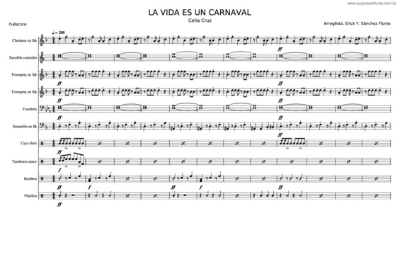 Partitura da música La Vida Es Un Carnaval v.35