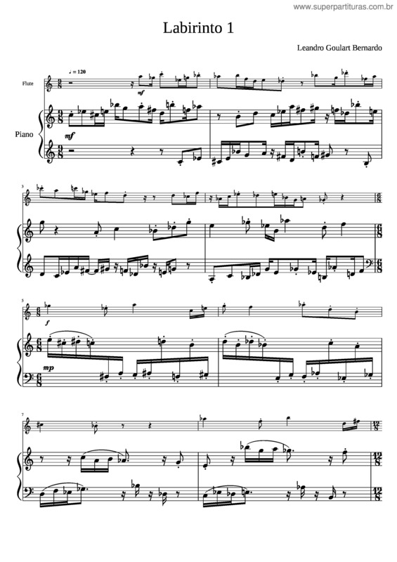 Partitura da música Labirinto 1