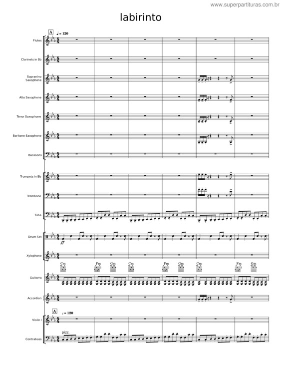 Partitura da música Labirinto v.8