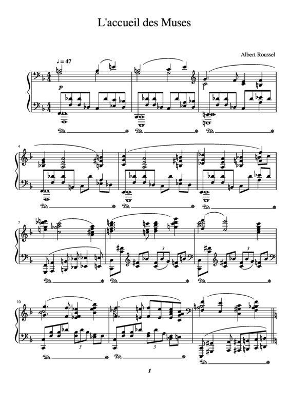 Partitura da música Laccueil Des Muses