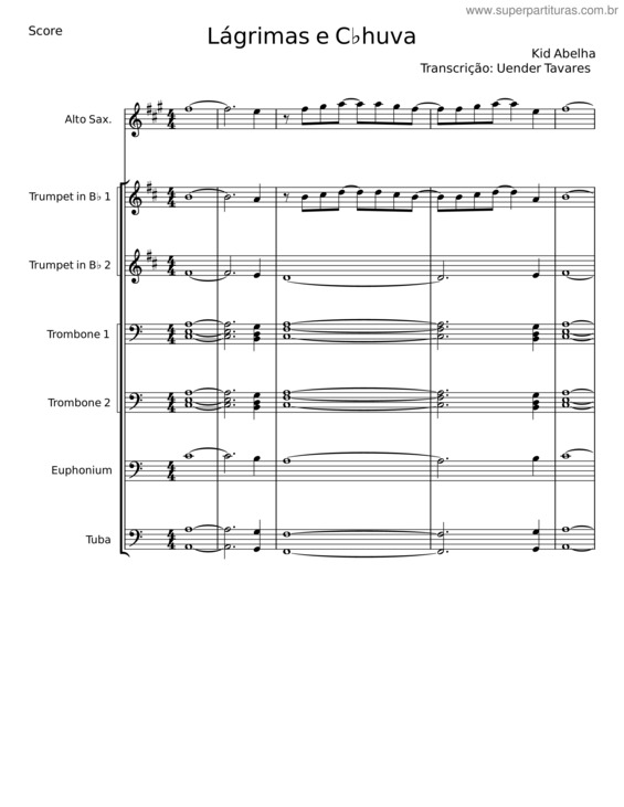 Partitura da música Lagrimas E Chuva v.4