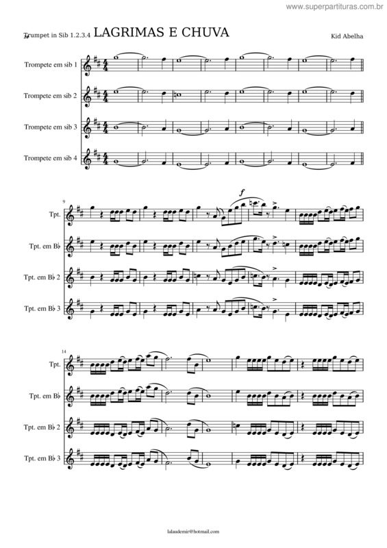 Partitura da música Lagrimas E Chuva v.7