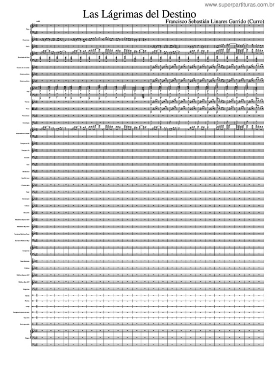 Partitura da música Las Lagrimas Del Destino