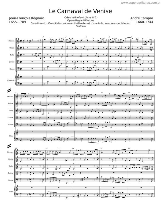 Partitura da música Le Carnaval De Venise v.3