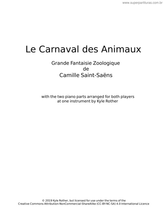 Partitura da música Le Carnaval Des Animaux v.9