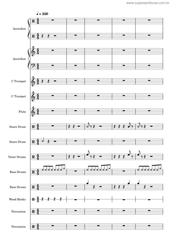 Partitura da música Le Carnaval Des Trompettes Et Du Verre