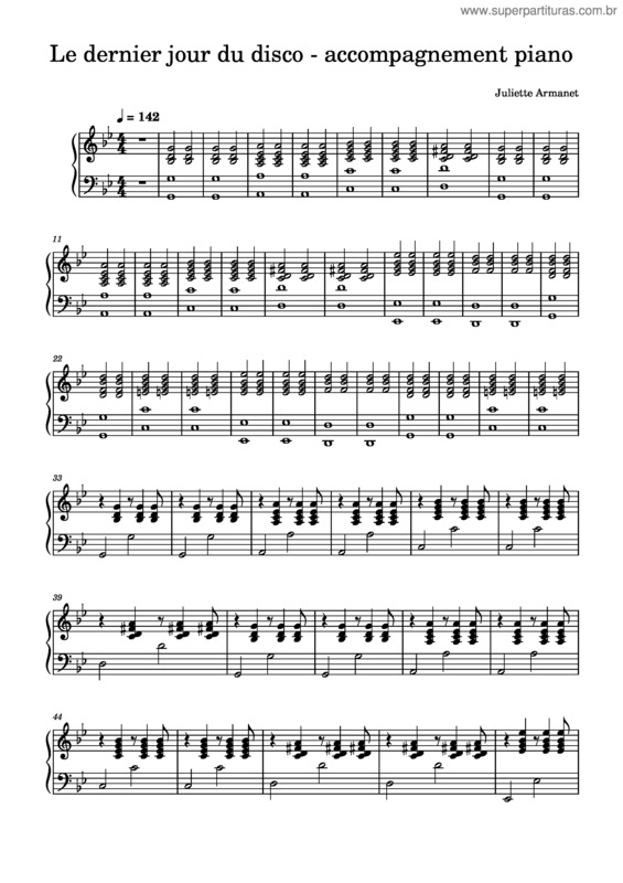 Partitura da música Le Dernier Jour Du Disco