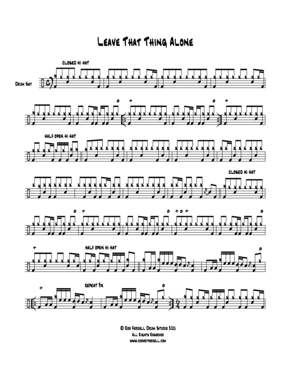 Partitura da música Leave That Thing Alone