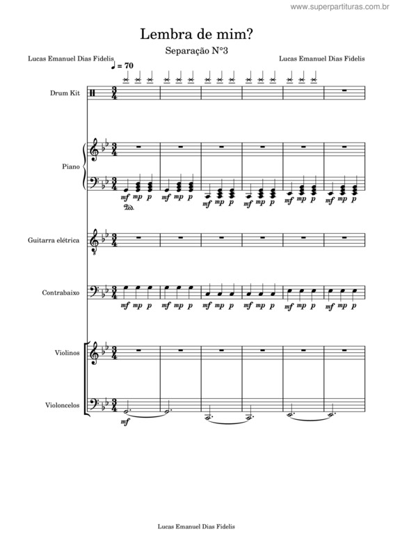 Partitura da música Lembra De Mim?